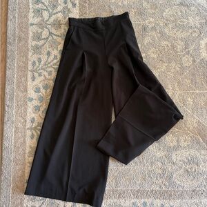 Madewell Black Elastic-Waist Wide Leg Pants
